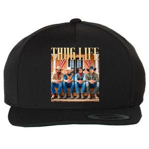 Thug Life Trump Vance Kennedy Elon Wool Snapback Cap