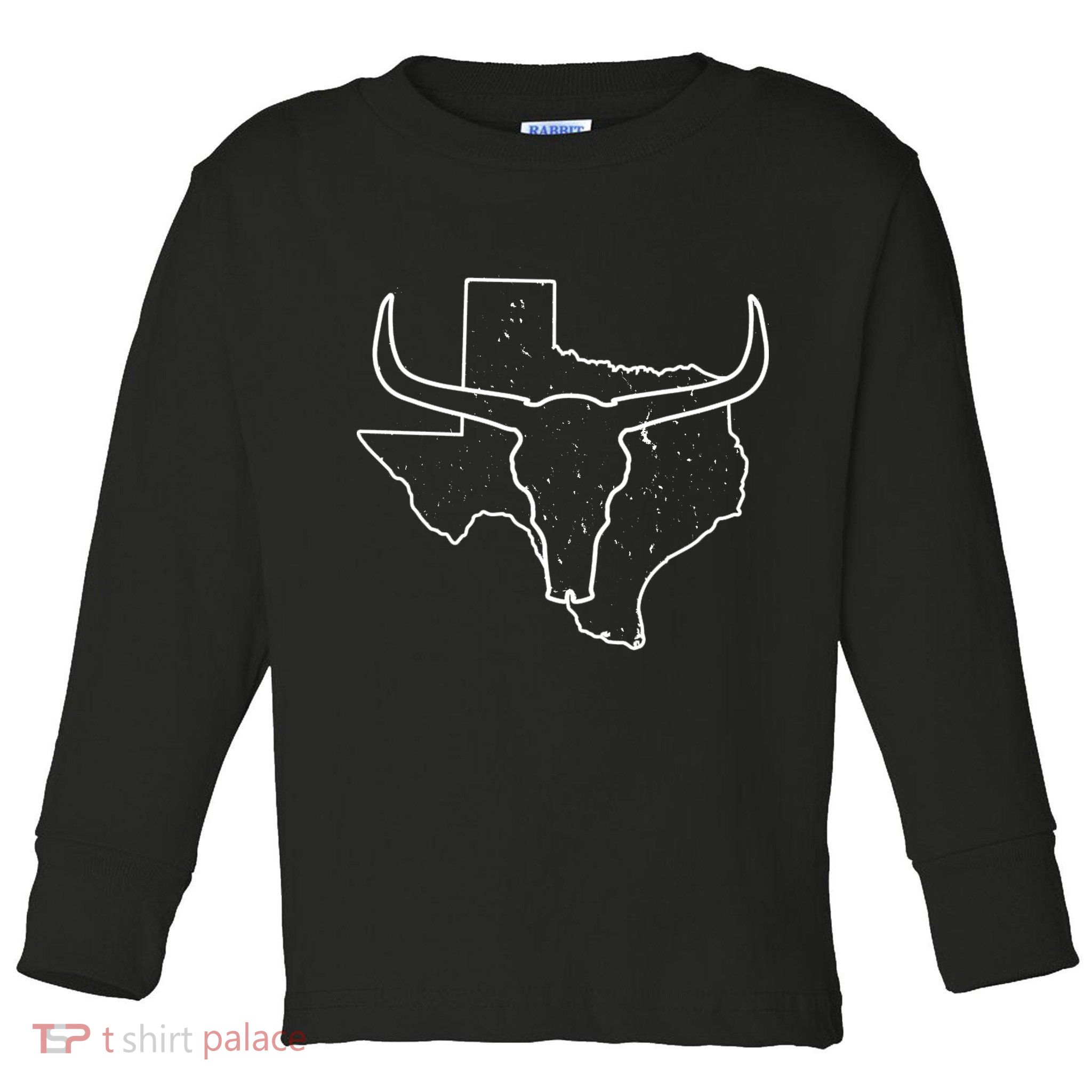 Texas Bull Horns Toddler Long Sleeve Shirt