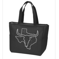 Texas Bull Horns Zip Tote Bag