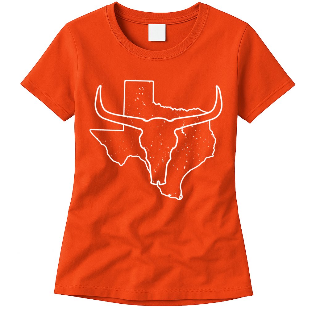 Texas Bull Horns Womens T-Shirt