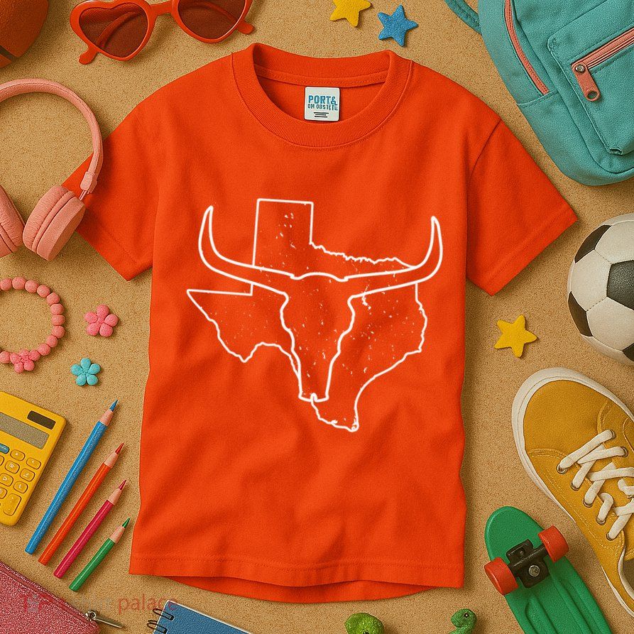 Texas Bull Horns Kids T-Shirt