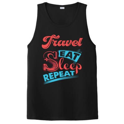 Traveling Lovers Travel Eat Sleep Repeat Gift PosiCharge Competitor Tank