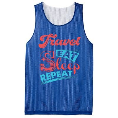 Traveling Lovers Travel Eat Sleep Repeat Gift Mesh Reversible Basketball Jersey Tank