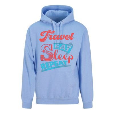 Traveling Lovers Travel Eat Sleep Repeat Gift Unisex Surf Hoodie