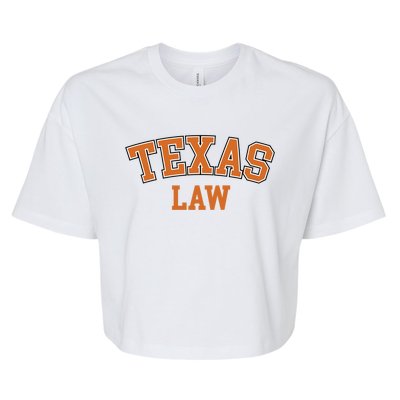 Texas Law Texas Bar Graduate Gift Lawyer College Gift Bella+Canvas Jersey Crop Tee