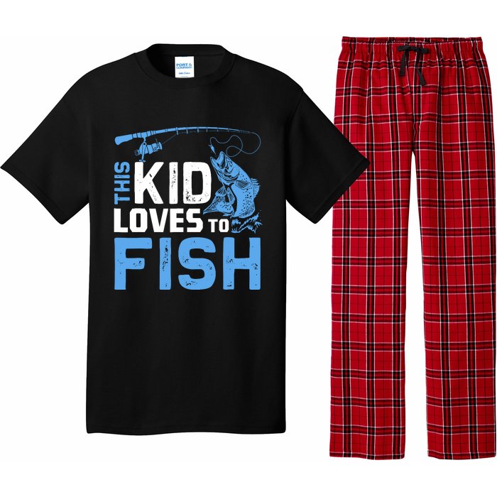 This Loves To Fish Funny Fishing Fisherman Gift Pajama Set