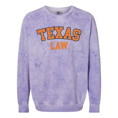 Texas Law Texas Bar Graduate Gift Lawyer College Colorblast Crewneck Sweatshirt