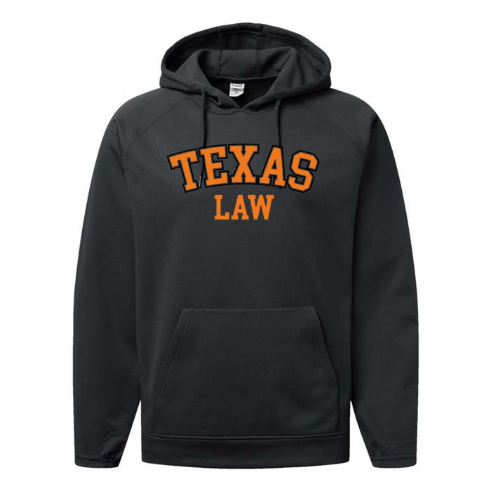 Texas Law Texas Bar Graduate Gift Lawyer College Performance Fleece Hoodie