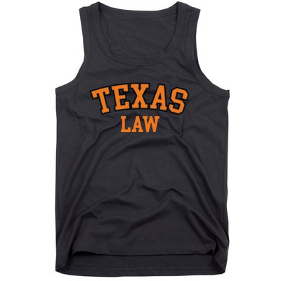 Texas Law Texas Bar Graduate Gift Lawyer College Tank Top