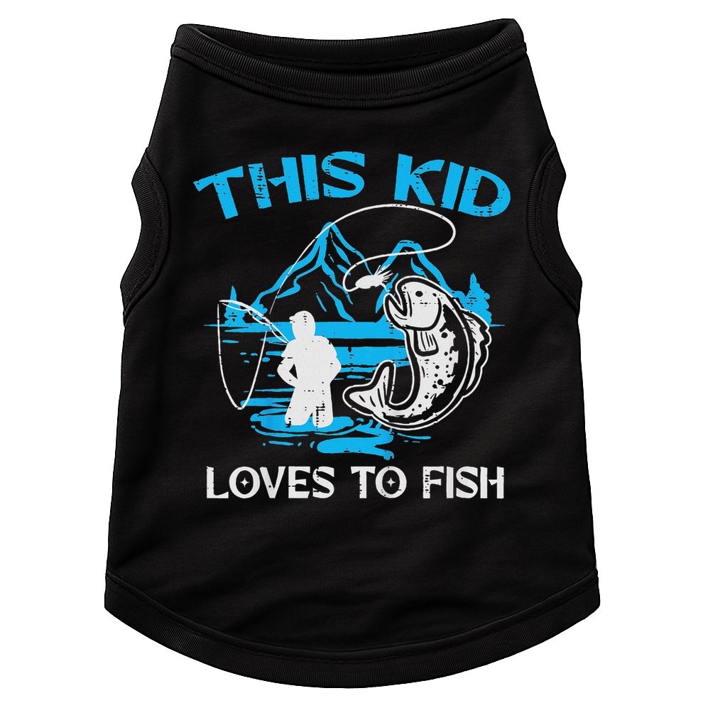 This Loves To Fish Cute Doggie Tank