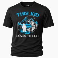 This Loves To Fish Cute Cooling Performance Crew T-Shirt