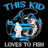 This Loves To Fish Cute Cooling Performance Crew T-Shirt