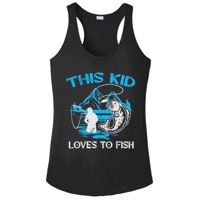 This Loves To Fish Cute Ladies PosiCharge Competitor Racerback Tank