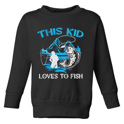This Loves To Fish Cute Toddler Sweatshirt