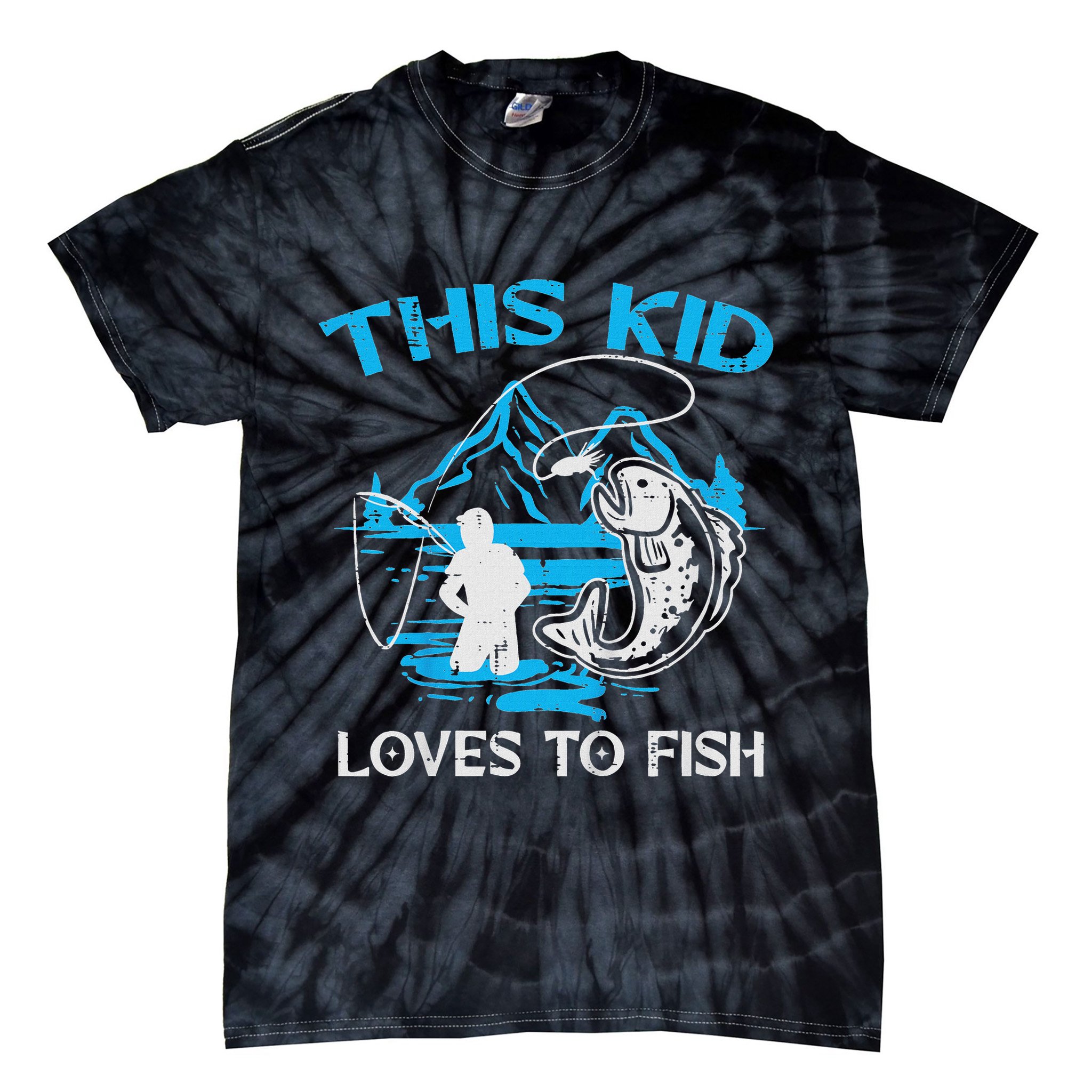 This Loves To Fish Cute Tie-Dye T-Shirt