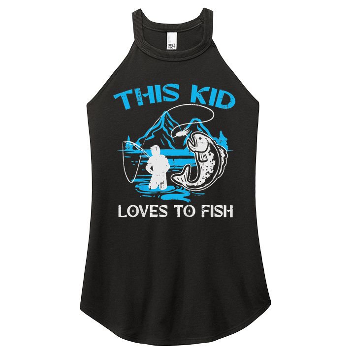 This Loves To Fish Cute Women's Perfect Tri Rocker Tank