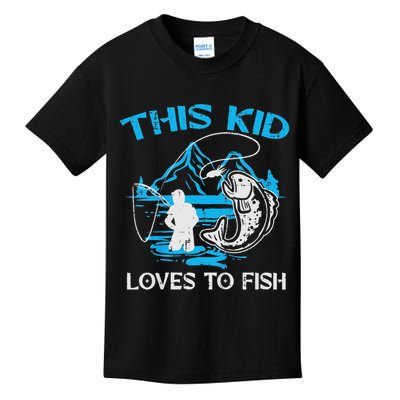 This Loves To Fish Cute Kids T-Shirt