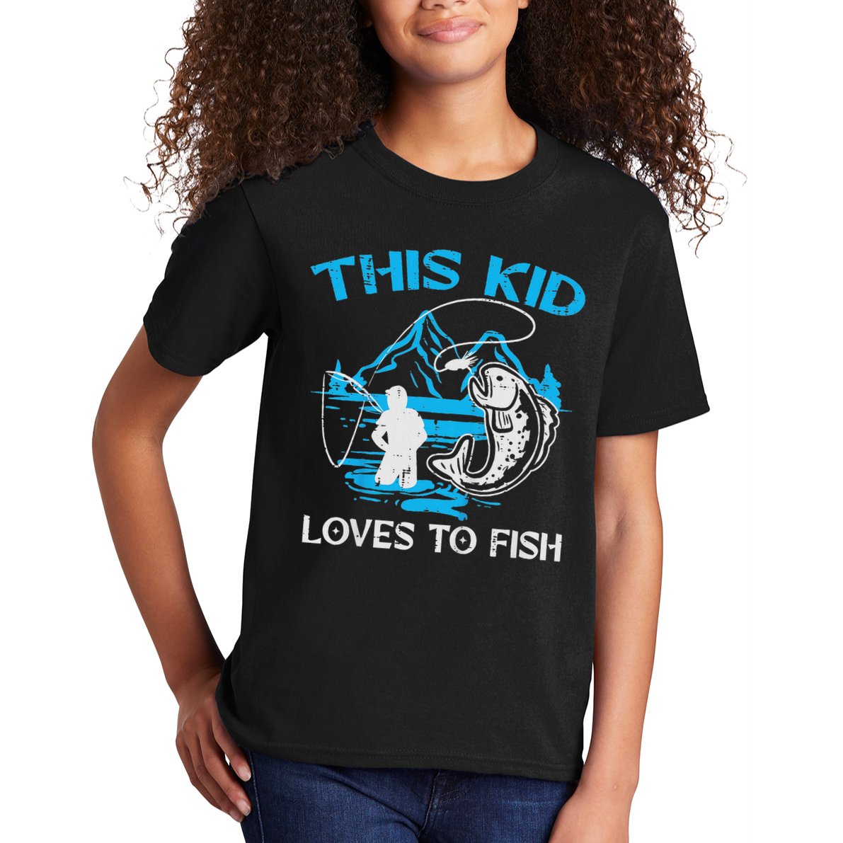This Loves To Fish Cute Kids T-Shirt