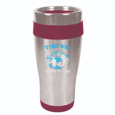 This Loves To Fish Cute 16oz Travel Tumbler