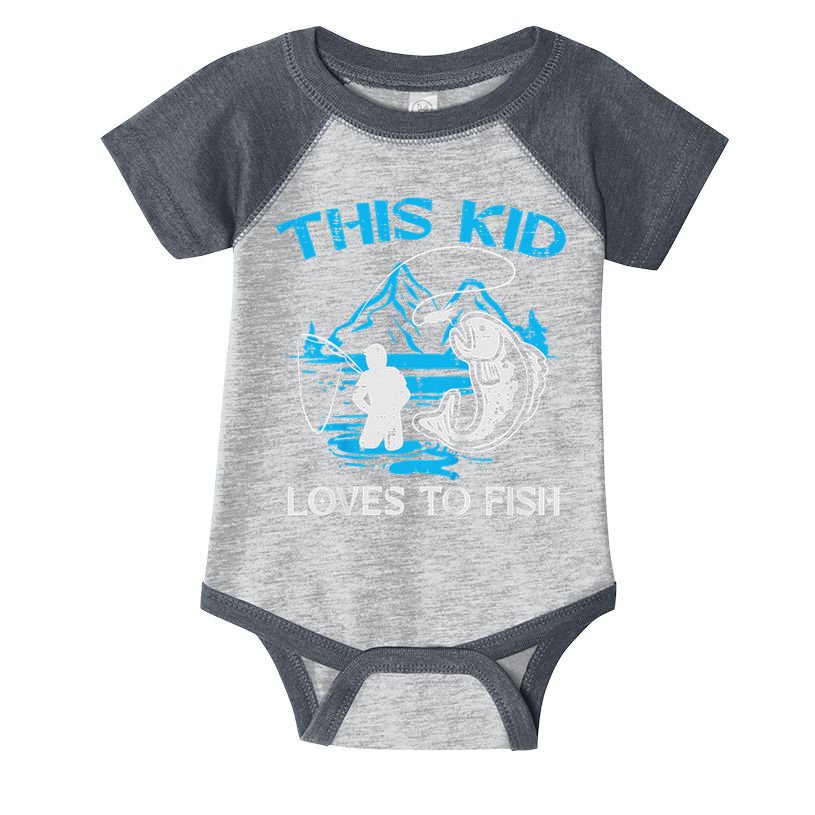 This Loves To Fish Cute Infant Baby Jersey Bodysuit