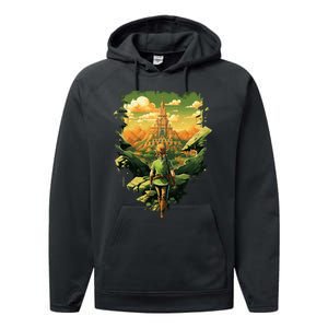 Tloz Link To A New Adventure Performance Fleece Hoodie