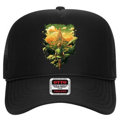 Tloz Link To A New Adventure High Crown Mesh Back Trucker Hat