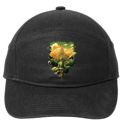 Tloz Link To A New Adventure 7-Panel Snapback Hat