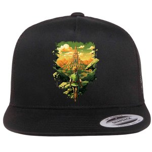 Tloz Link To A New Adventure Flat Bill Trucker Hat