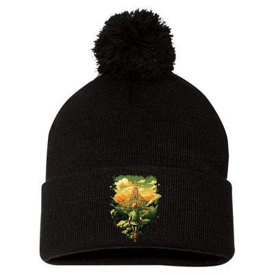 Tloz Link To A New Adventure Pom Pom 12in Knit Beanie