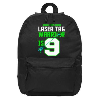 This Laser Tag Warrior Is 9 Gaming Birthday Party 16 in Basic Backpack