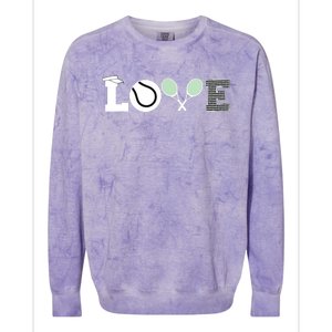 Tennis Love Tennis Fan Tennis Player Gift Tennis Lover Colorblast Crewneck Sweatshirt