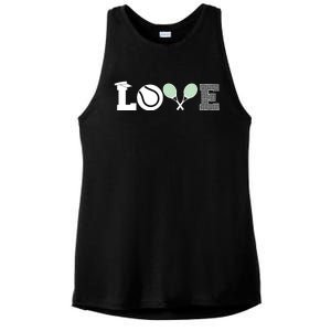 Tennis Love Tennis Fan Tennis Player Gift Tennis Lover Ladies PosiCharge Tri-Blend Wicking Tank