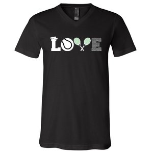 Tennis Love Tennis Fan Tennis Player Gift Tennis Lover V-Neck T-Shirt