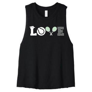 Tennis Love Tennis Fan Tennis Player Gift Tennis Lover Women's Racerback Cropped Tank