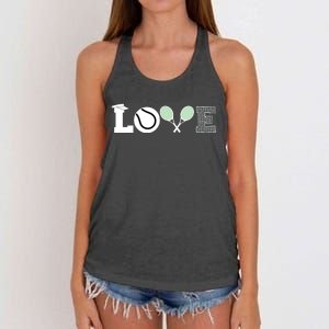 Tennis Love Tennis Fan Tennis Player Gift Tennis Lover Women's Knotted Racerback Tank