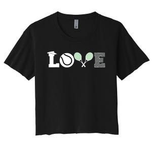 Tennis Love Tennis Fan Tennis Player Gift Tennis Lover Women's Crop Top Tee