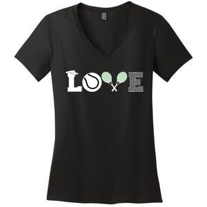 Tennis Love Tennis Fan Tennis Player Gift Tennis Lover Women's V-Neck T-Shirt