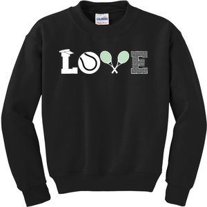 Tennis Love Tennis Fan Tennis Player Gift Tennis Lover Kids Sweatshirt