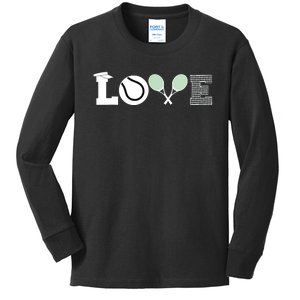 Tennis Love Tennis Fan Tennis Player Gift Tennis Lover Kids Long Sleeve Shirt