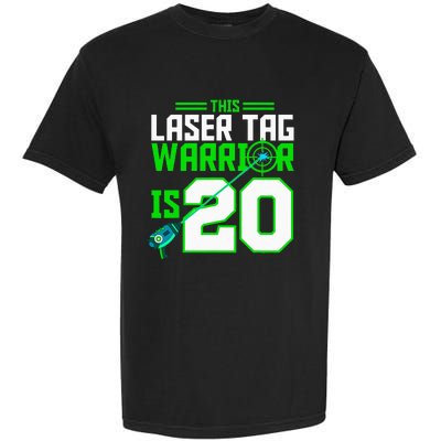 This Laser Tag Warrior Is 20 Gaming Birthday Party Garment-Dyed Heavyweight T-Shirt