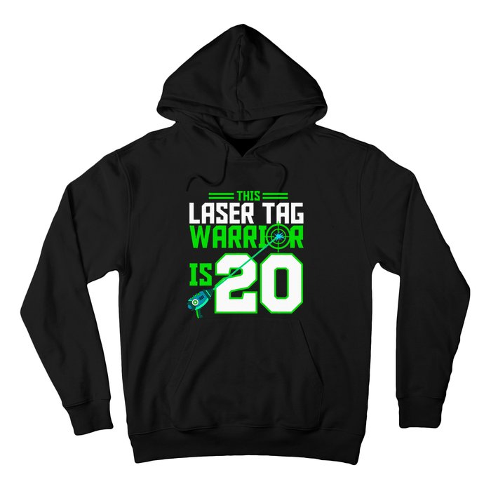 This Laser Tag Warrior Is 20 Gaming Birthday Party Hoodie