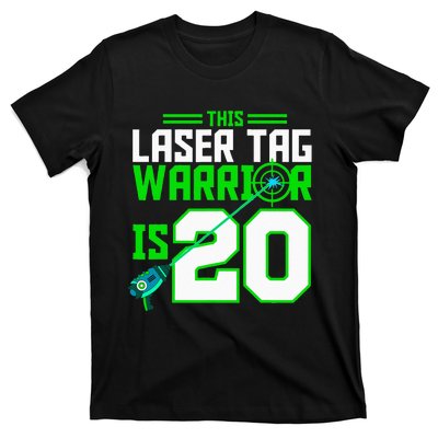 This Laser Tag Warrior Is 20 Gaming Birthday Party T-Shirt