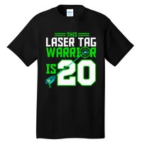 This Laser Tag Warrior Is 20 Gaming Birthday Party Tall T-Shirt