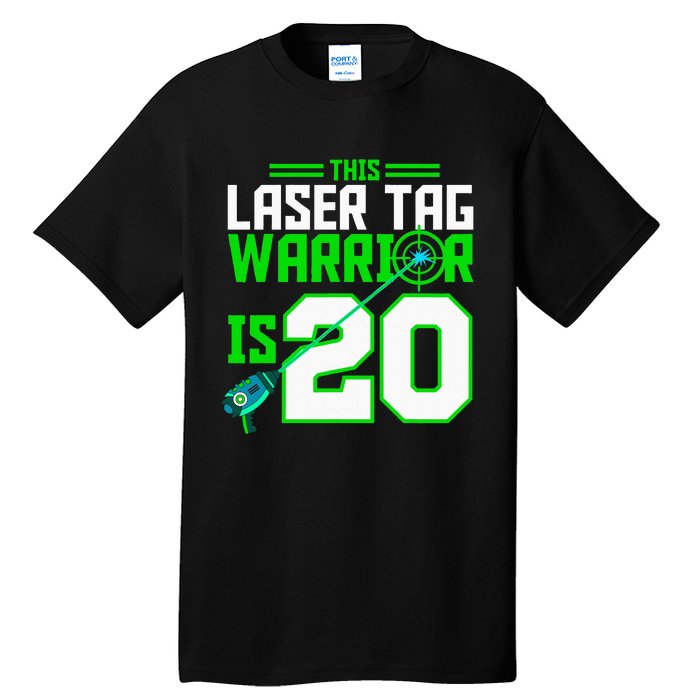 This Laser Tag Warrior Is 20 Gaming Birthday Party Tall T-Shirt