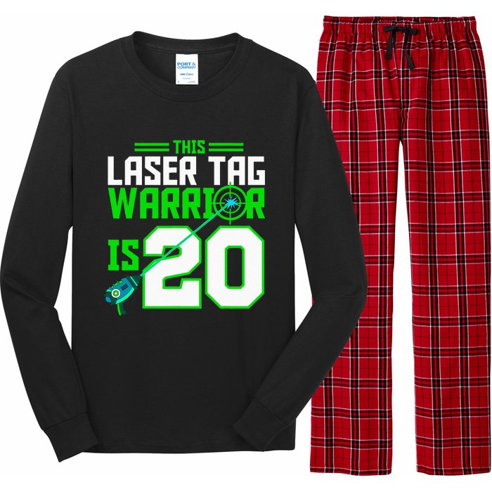 This Laser Tag Warrior Is 20 Gaming Birthday Party Long Sleeve Pajama Set