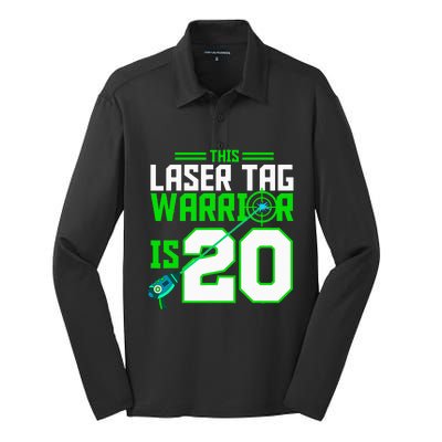 This Laser Tag Warrior Is 20 Gaming Birthday Party Silk Touch Performance Long Sleeve Polo