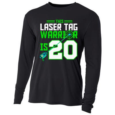 This Laser Tag Warrior Is 20 Gaming Birthday Party Cooling Performance Long Sleeve Crew