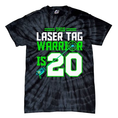 This Laser Tag Warrior Is 20 Gaming Birthday Party Tie-Dye T-Shirt