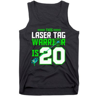 This Laser Tag Warrior Is 20 Gaming Birthday Party Tank Top