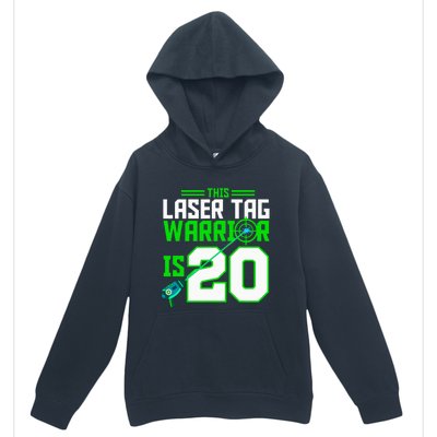 This Laser Tag Warrior Is 20 Gaming Birthday Party Urban Pullover Hoodie